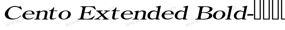 Cento Extended Bold字体转换